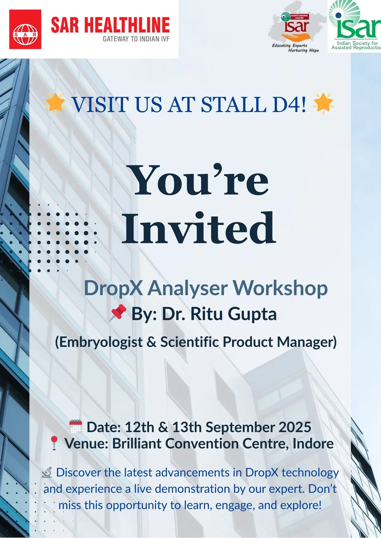 DropX Analyser Workshop at ISAR 2025!